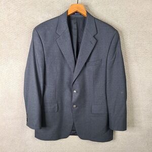 Vintage Chaps Ralph Lauren Jacket‎ Mens 44R Gray Sport Coat Wool Pewter Buttons
